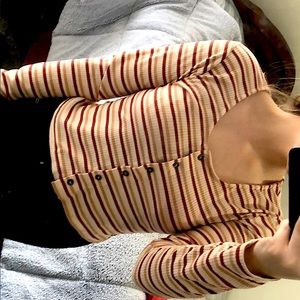 Cute creamy button downed long sleeve